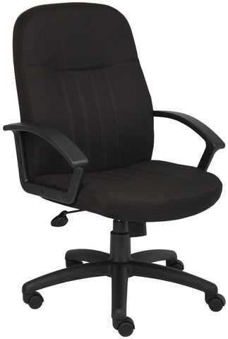 Boss Office Products B8306 Executive Fabric Office Chair, angled front view