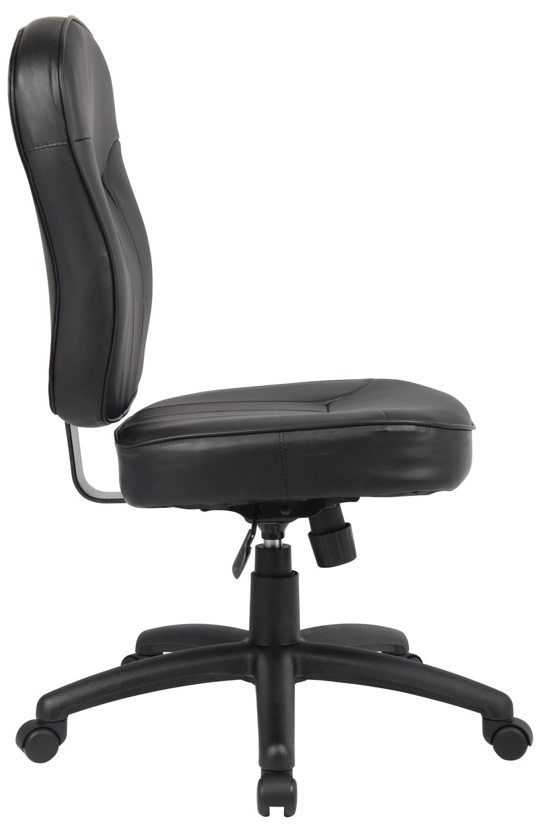 Boss LeatherPlus Armless Task Chair [B1560] – Office Chairs