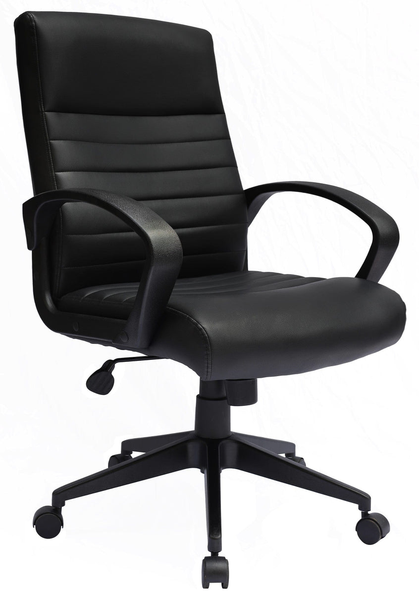 igne roset FIL CHAIR ブラックレザー ポストモダン B boss-ribbed-back-task-chair-