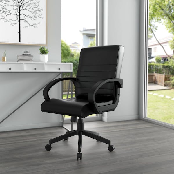 Boss Ribbed Back Executive Office Chair [B426-BK] – Office Chairs