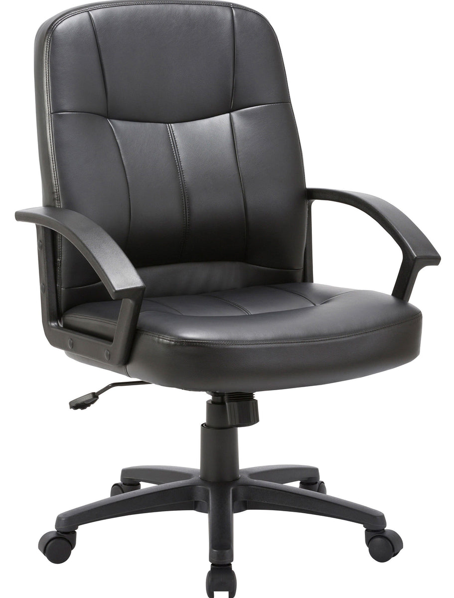 Lorell Chadwick Mid Back Leather Chair [60121] – Office Chairs