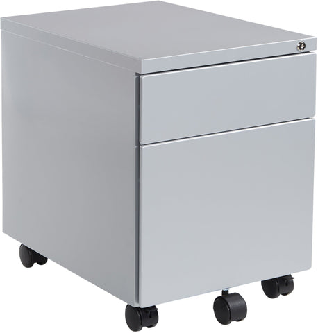 Office Star PM22BF-SV 22" Mobile Box File Pedestal, silver