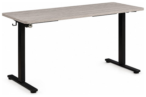 Office Star PMO6024 60" Sit Stand Electric Height Adjustable Desk, angled front view