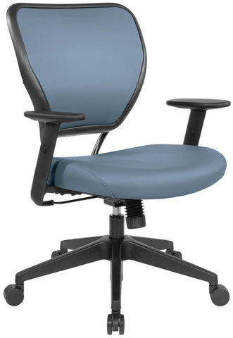 Office Star 5500D-R105 Antimicrobial Dillon Seat and Back Task Chair, dillon blue