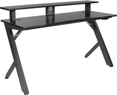 Office Star ARE25-BLK Area51 Battlestation Gaming Desk, black