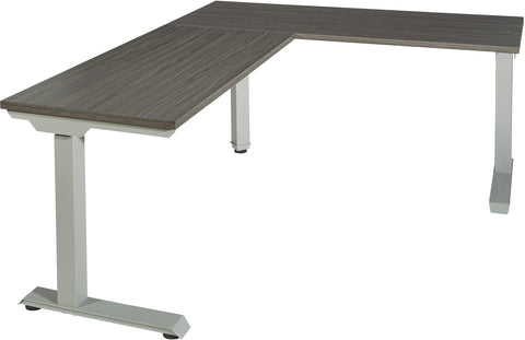Office Star A336072SVS Ascend II 3 Stage Electric height-adjustable L-Shape Table, 60" x 72"