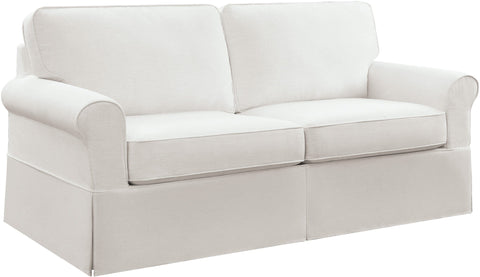 Office Star ASN53-S65 Ashton Slip Cover Sofa, ivory
