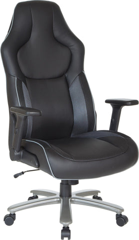 Office Star ECH92087BT-2M Big & Tall Gaming Chair, grey mesh