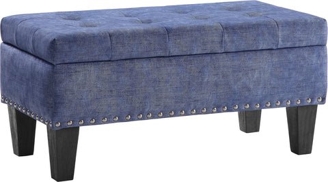 Office Star SB568-B77 Clement Storage Bench, bailey denim
