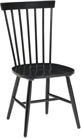 Office Star EAG1787 Eagle Ridge Dining Chair, black finish, angled front view
