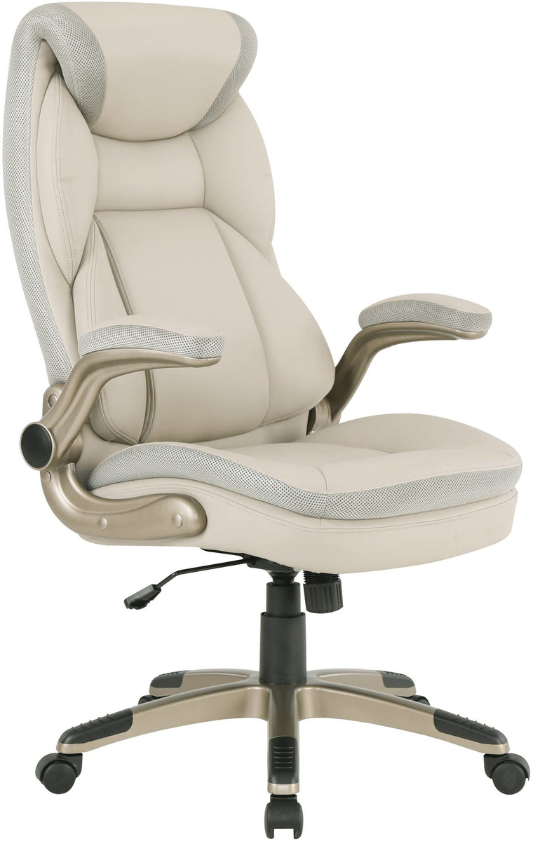 Office Star Exec Bonded Leather Office Chair with Nylon Base