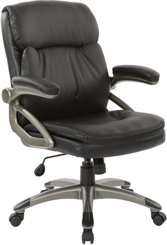 Office Star ECH91217-EC3 Executive Low Back Chair, black, titanium