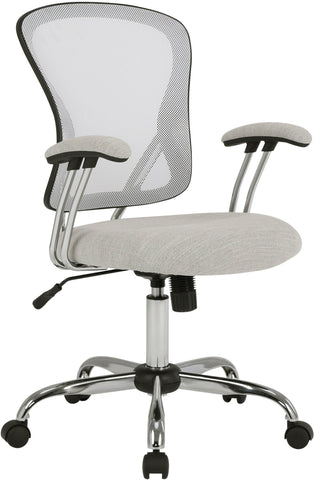 Office Star GNA26-F22 Gianna Task Chair, white/linen stone