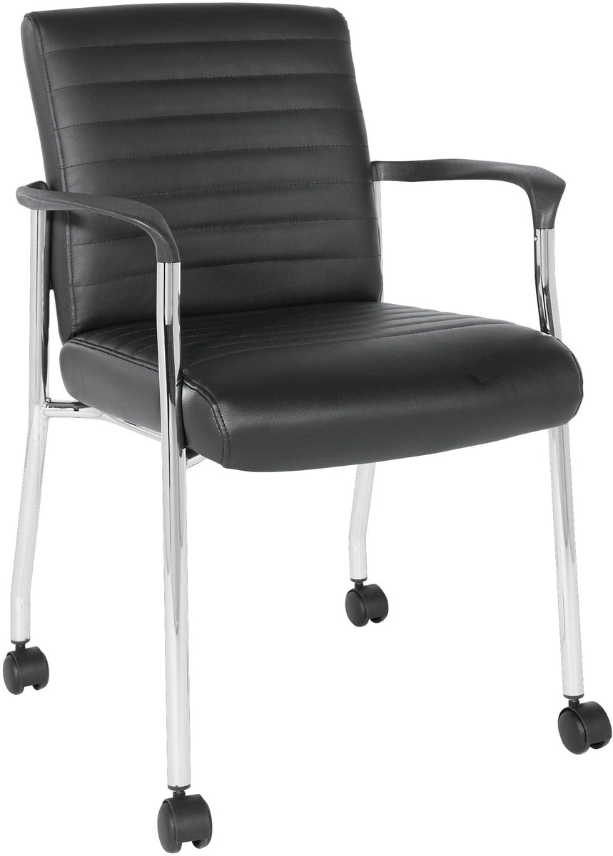 Office Star Guest Chair with Casters [FL38640] Office Chairs Unlimited Free Shipping!