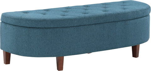 Office Star JYE60-BY4 Jaycee Storage Bench, blue