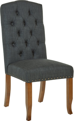 Office Star JSA2L36 Jessica Tufted Dining Chair, 2-Pack, charcoal