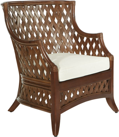 Office Star KNA-BRS Kona Chair, cream/brown