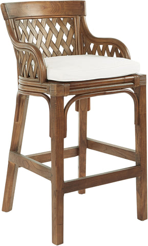 Office Star PLN159-BRS 30" Plantation Bar Stool, brown stain