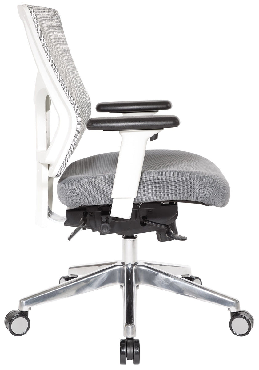 Office Star ProLine II™ ProGrid® White Mesh Mid Back Chair [95673