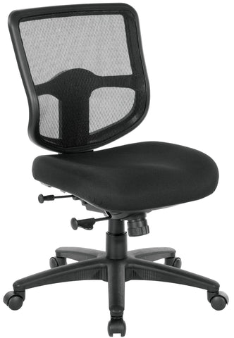 Office Star 98651-30 ProGrid Armless Task Chair, angled front view