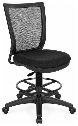 Office Star 69330-30/69340-30 ProGrid mesh drafting chair, angled front view