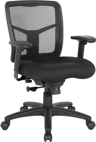 Office Star 92553 ProGrid Mesh Back Manager's Chair, angled front view