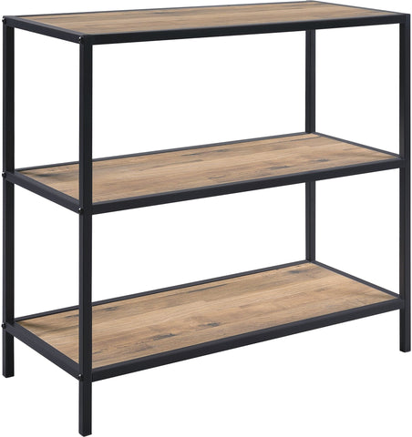 Office Star QTN527-SLV Quinton 3-Shelf Bookcase, salvage oak