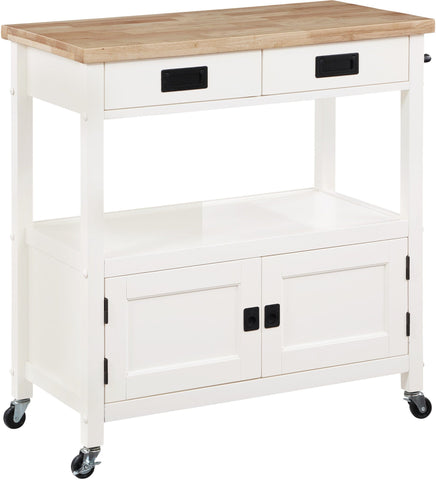 Office Star RADW-11 Radford Kitchen Cart, white