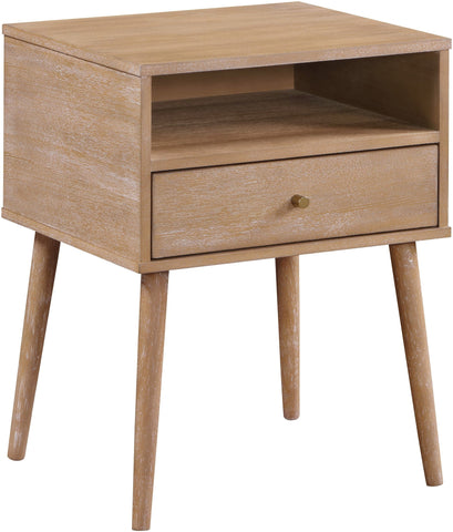 Office Star RNA05-ASH Rena 1-Drawer Side Table with Shelf, ash