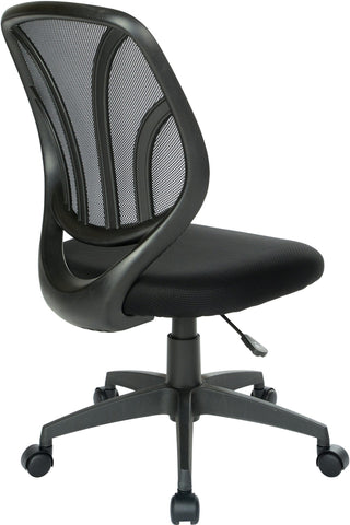Office Star EM69200PN Screen Back Armless Task Chair, angled front view