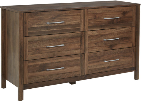 Office Star SK6DRD-CW Stonebrook 6-Drawer Dresser, classic walnut