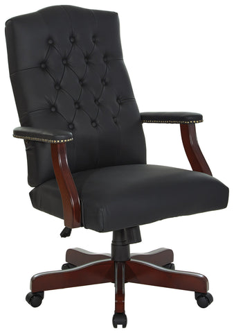 Office Star TEX232-3 Black Vinyl, main view