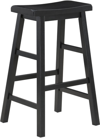 Office Star TUL29-BK Tulsa 29" Saddle Stool, 2-Pack, black