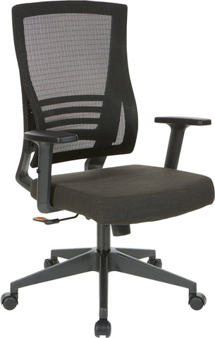Office Star EM60930 Vertical Mesh Back Chair, angled front view