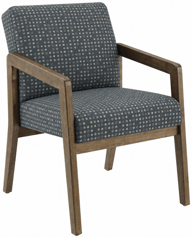 Office Star WD581 Park City wood visitor chair with gray patterned memory foam seat, angled view