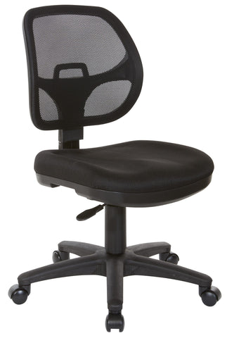 Office Star EM2910 Work Smart Screen Back Task Chair, black mesh fabric