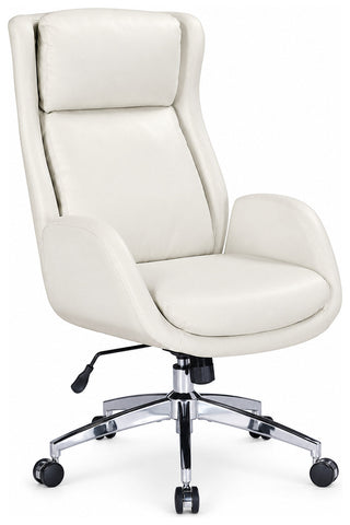 Office Star BLD OSP Furnishings Blanchard Faux Leather Office Chair, angled front view