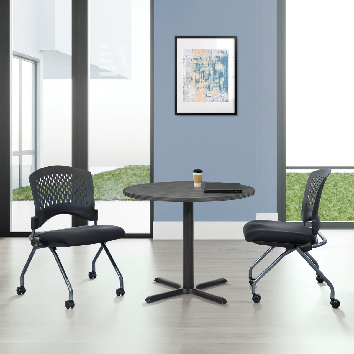 Pro-Line II™ Deluxe Armless Folding Chair Titanium, 2-Pack [83220