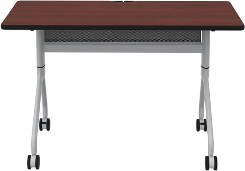 Safco RBA4824FLSLBMCH Rumba 48" x 24" Flip Nesting Table, biltmore cherry