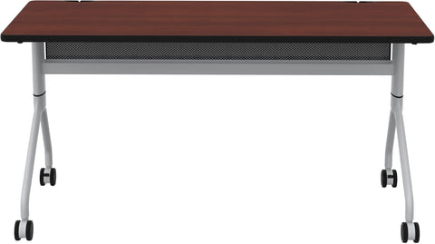 Safco RBA6024FLSLBMCH Rumba 60" x 24" Flip Nesting Table, biltmore cherry