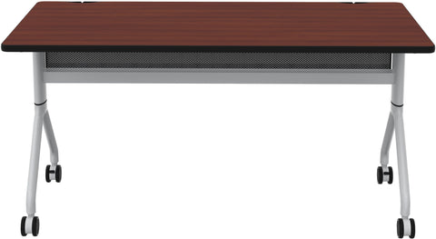 Safco RBA6030FLSLBMCH Rumba 60" x 30" Flip Nesting Table, biltmore cherry
