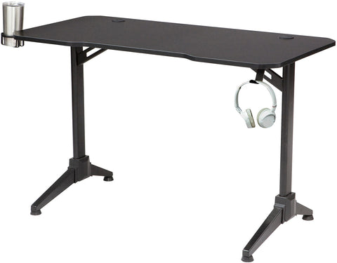 Safco 5393BL Ultimate Computer Gaming Desk, black top with black base