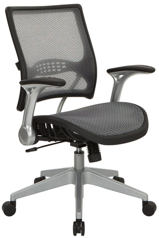 Office Star 67-66N61R5 Space Seating Air Grid All Mesh Ergonomic Chair, angled front view