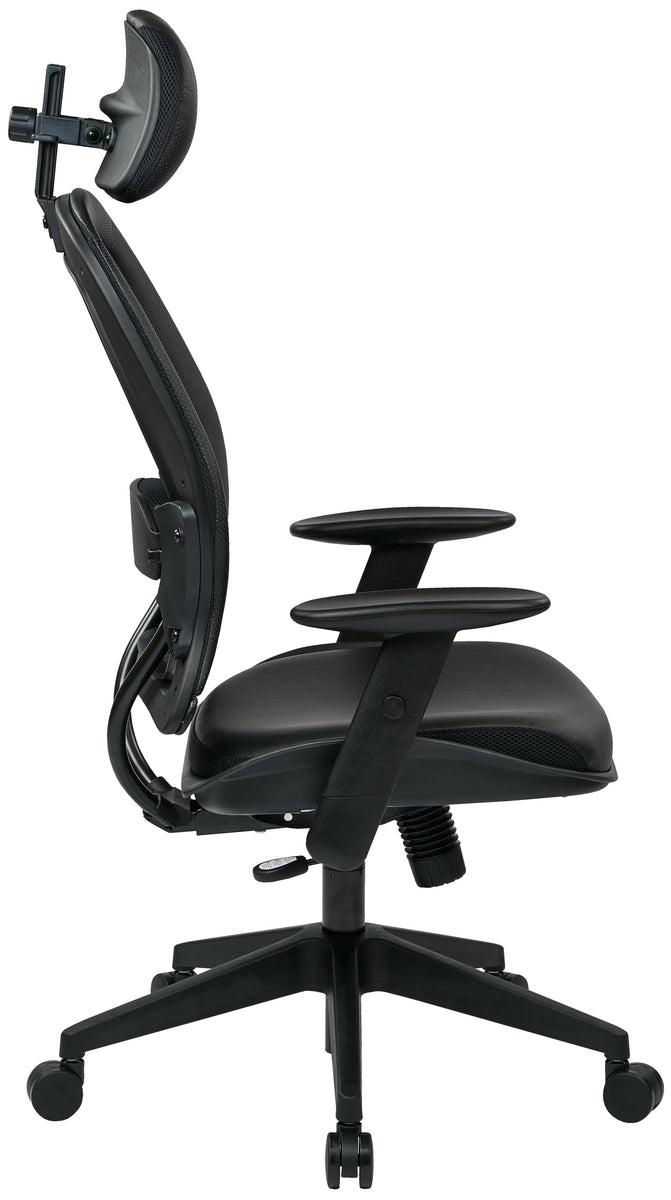 Space Seating Leather Air Grid Chair with Headrest [57906E