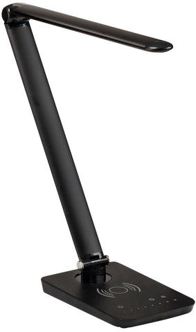 Safco 1009BL Vamp LED Wireless Charging Lamp, black