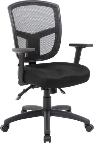 Boss Office Products B6023 Contract Mesh Task Chair, multi-function tilt, angled front view