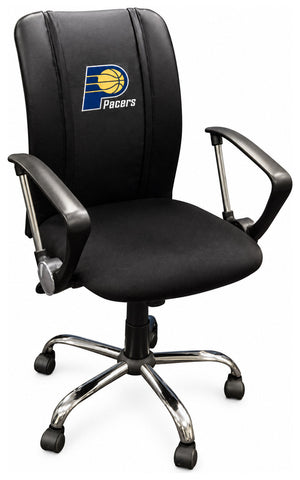 Dreamseat XZOCCURVE Curve task chair with Indiana Pacers logo, angled front view