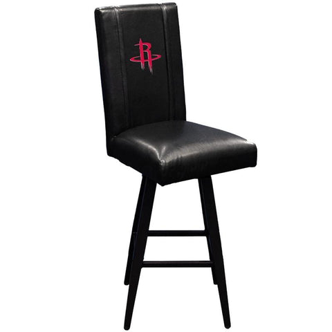 Dreamseat XZ2000BSSBLK 2000 swivel bar stool with Houston Rockets logo and black wood frame