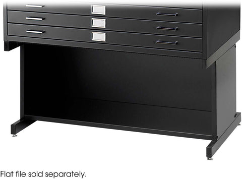 Safco 4975BL Flat File High Base for 4994 Steel, black