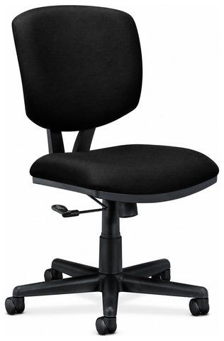 HON 5701 Volt black fabric office chair, front angled view without arms